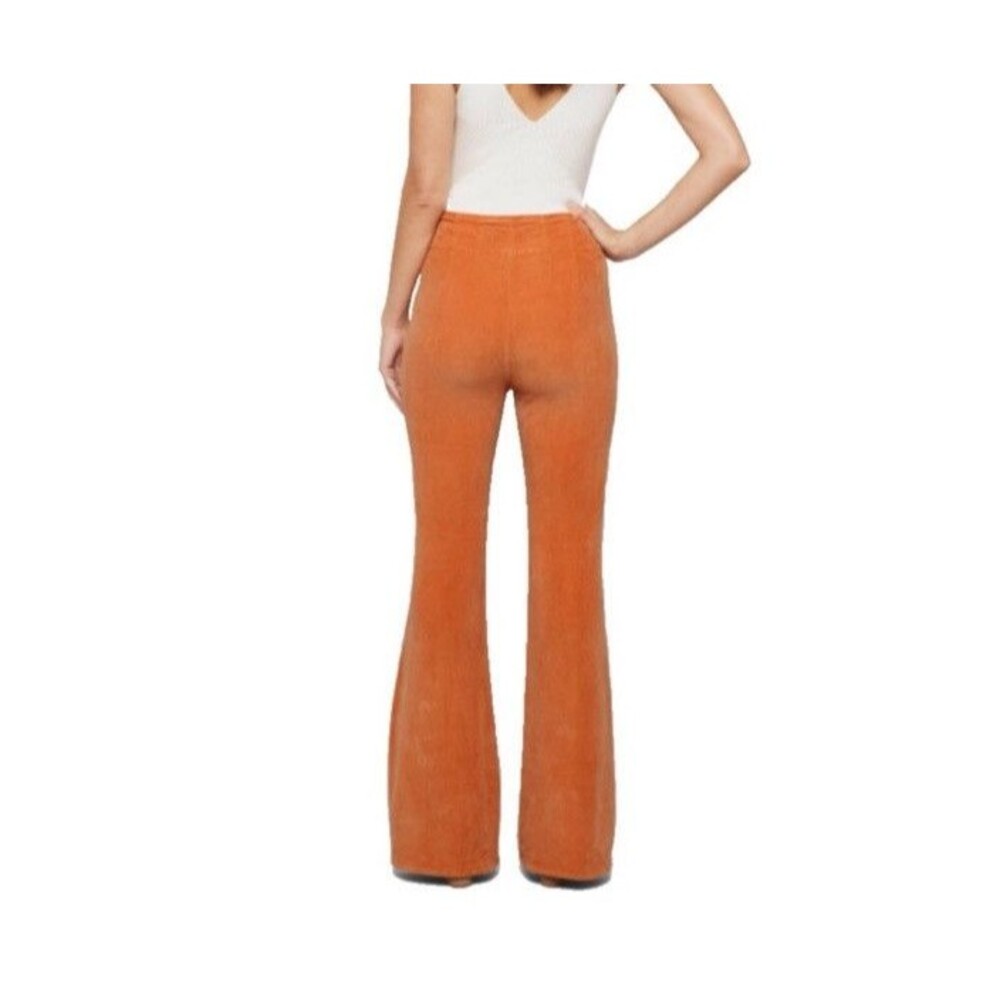 NWT Free People Women's Jayde Cord Flare Pants in Cognac Size 31 - Picture 4 of 16